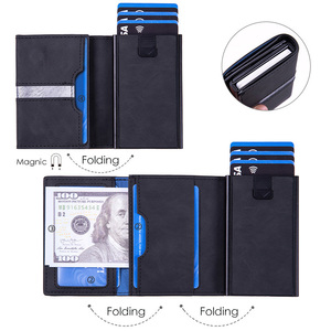 <span class=keywords><strong>Portafoglio</strong></span> Sottile in Pelle da <span class=keywords><strong>Uomo</strong></span> con Clip per Banconote, Porta Carte di Credito Pop-up Magnetico, <span class=keywords><strong>Portafoglio</strong></span> Intelligente RFID per <span class=keywords><strong>Uomo</strong></span> - Product Image 2