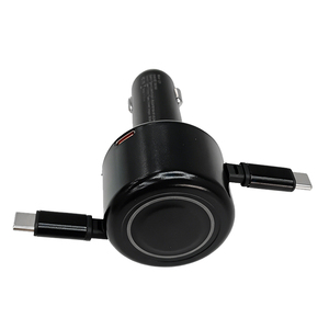 อะแดปเตอร์ชาร์จเร็ว STW 45w แบบ USB-C พร้อมสายชาร์จแบบยืดหดได้สำหรับเบาะหลังในรถยนต์ 3 in 1 สำหรับ iPhone 17 16 15 14 13 12 11 - Product Image 1