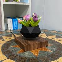 Pot Bunga Mini Nordic Ringan Ramah Lingkungan dengan Levitasi Magnetik, Pot Bonsai Mengambang untuk Rumah dan Taman