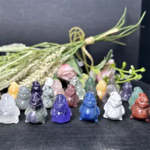 Wholesale High Quality Crystal Crafts Hand Carving Crystal Carton Little Monster For Decoration