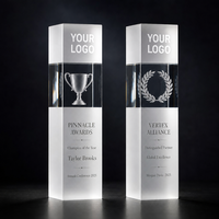 Trofeo de Cristal Personalizado de Alta Gama con Grabado Láser 3D, Foto Grabada en el Interior, Logotipo Grabado Subsuperficial, Regalo al por Mayor