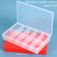 Boîte de rangement en plastique transparente SUNSHING à 10 compartiments, petite boîte d'assortiment pour boutons, vis, matériel de pêche, pilules