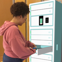 Casier de recharge intelligent en métal pour les écoles, recharge rapide USB-C avec affichage LED
