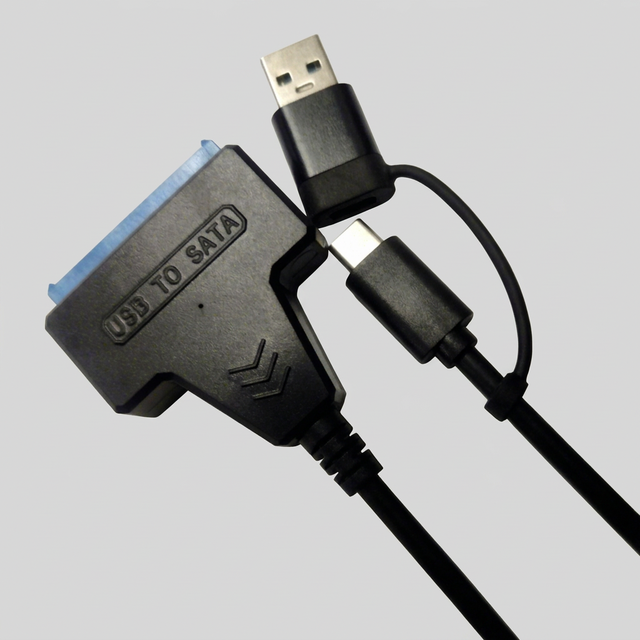USB to SATA Adapter Cable Type-C 3.0 DC Brand New for 2.5 and 3.5 Inch Hard Drive External Connection