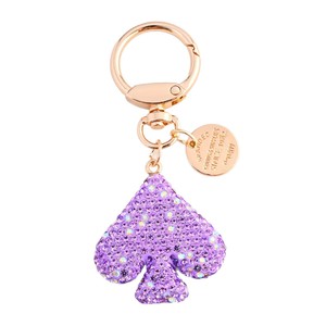 Trendy Custom Spades Clay Full Diamond Keychain Rhinestones Wholesale Backpack Keyring Pendant for School Bag Car <strong>Key</strong> - Product Image 2