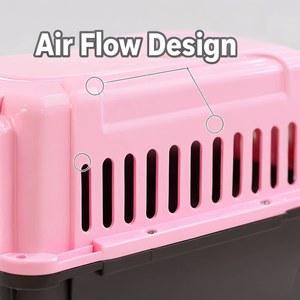 Jaula de Transporte para Mascotas <span class=keywords><strong>IATA</strong></span>, Pequeña, de Plástico PP, con Cierre de Resorte y Tornillos, Colores Pastel, Apilable, para Perros y Gatos - Product Image 3