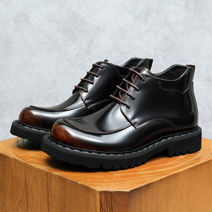 Botas de Trabajo para Hombre, de Cáñamo, con Cordones, Impermeables, Antideslizantes, Estilo Inglés Vintage, con Suela de Goma Cosida a Mano Goodyear - Product Image 5