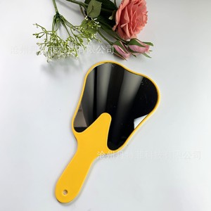 Dental Shape <b>Mirror</b> 24.6cm X 13.5cm <b>Plastic</b> Handle Tooth Shaped Hand <b>Mirror</b> For Oral Care Use - Product Image 2