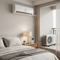 Aire Acondicionado Split de Pared OEM ODM de 24000 BTU, Alta Eficiencia, Bajo Nivel de Ruido, Inverter DC, Frío/Calor, para Proyectos Hoteleros