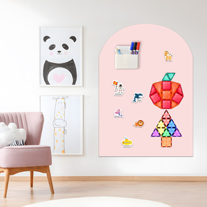 <span class=keywords><strong>Tableau</strong></span> magnétique en <span class=keywords><strong>feutre</strong></span> UNI pour enfants - Surface mate givrée autocollante, sans dommage pour les murs, pour la décoration de la chambre - Product Image 2