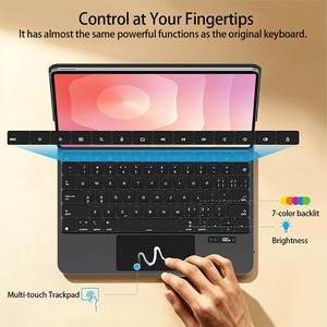 Compatible con Samsung Galaxy Tab S11, Teclado Mágico con Retroiluminación RGB de <span class=keywords><strong>7</strong></span> Colores, Teclas de Estilo Tijera, Panel Táctil Integrado, Carcasa con Teclado Inalámbrico - Product Image 6