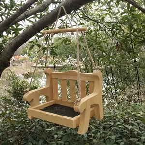 Asılı yetiştiriciliği dinlenme salıncak koltuğu kuş besleyici ahşap yuvalama kutusu katı ahşap yuva Birdhouse ahşap kuş besleyiciler için açık havada - Product Image 1