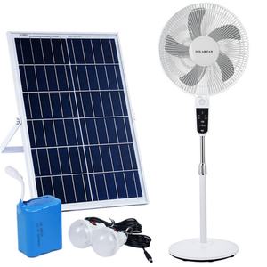 Ventilateur solaire électrique d'extérieur OEM, 12 pouces, portable, rechargeable, ventilateur sur pied à énergie solaire - Product Image 6