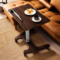 Bureau mobile réglable en hauteur, plateau inclinable avec support pour livre, table d'ordinateur portable pliable à roulettes pour la maison, l'étude et le bureau