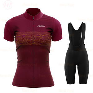 Dames Racefiets Fietskleding Set Ademend Snel Droog <span class=keywords><strong>Jersey</strong></span> En Gewatteerde <span class=keywords><strong>Shorts</strong></span> Mtb Outfit Voor Racen Of Training - Product Image 2