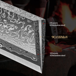 IOKO 67-Layer Dao Bếp trưởng thép Damascus Bếp trưởng đã đặt Rosewood xử lý dao nhà bếp Damascus - Product Image 3