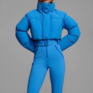 Combinaison <span class=keywords><strong>de</strong></span> ski pour femme CONMR avec ceinture, tissu imperméable, coupe-vent et respirant pour les sports d'hiver et les tenues <span class=keywords><strong>de</strong></span> station. - Product Image 6