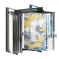 Présentoir de Tapis Haut de Gamme Personnalisable en Métal avec Étagère en Tissu pour Tapis de Sol, Idéal pour Showroom - Boya Boya-SI075