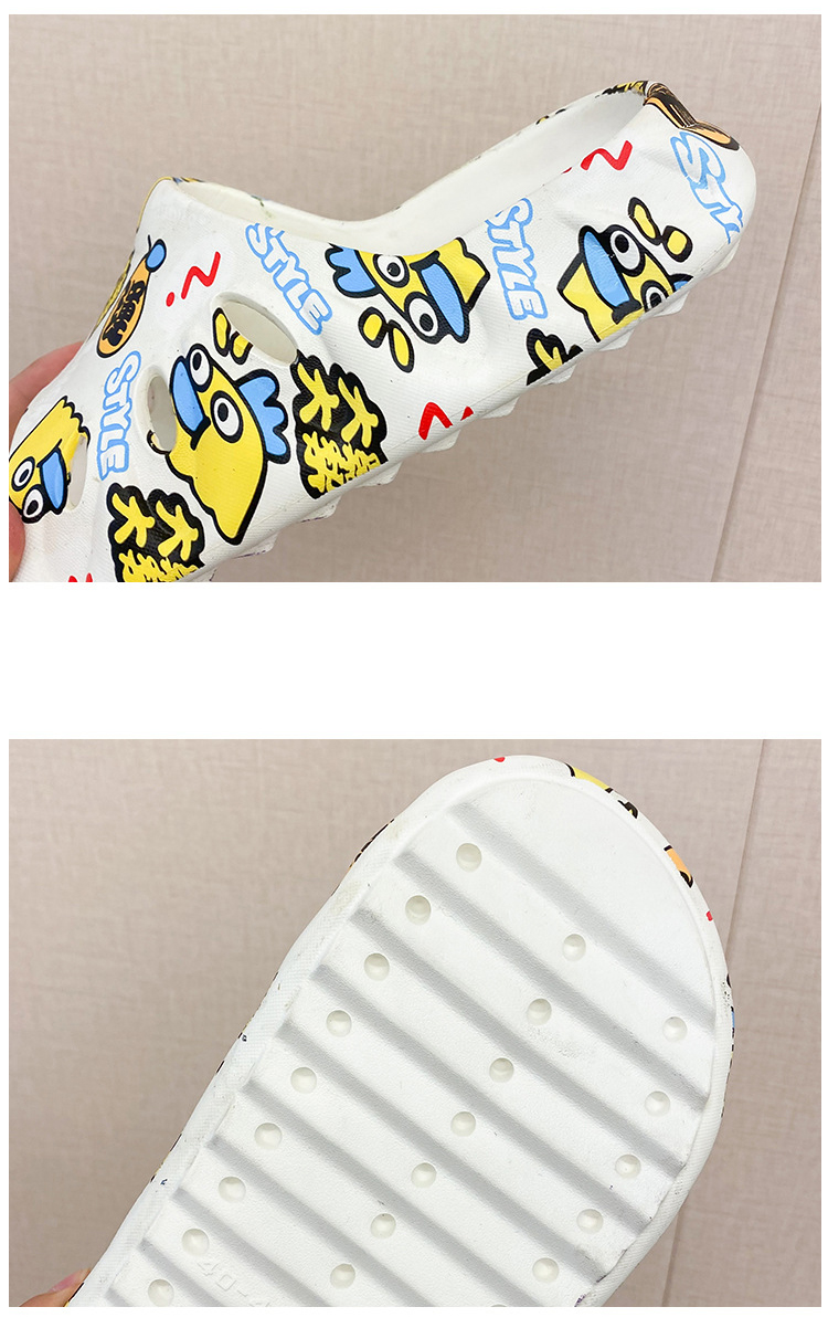 Custom Printed Soft Sole Slipper EVA Indoor Slides Woman Men Slippers Shoes
