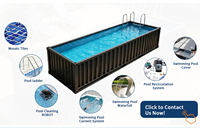 Piscine Conteneur Standard 10*2.2*1.6m en Acier Hors Sol pour Sites Résidentiels Extérieurs