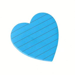 Bloc de Notas Autoadhesivo con Forma de Corazón Fluorescente en 8 Colores, Tamaño 76*76 mm, Diseño de Líneas, Material Escolar, Regreso a Clases - Product Image 3