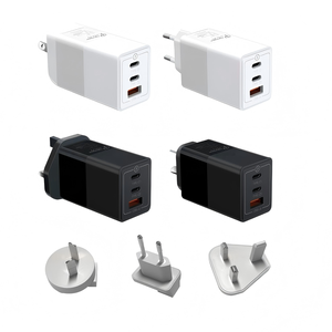 USB C 65W PD 3.0 gan sạc 3-Port nhanh tường sạc tương thích iPhone iPad Galaxy S24/S23 máy tính xách tay 3A/8A AC đầu ra anh ổ cắm - Product Image 6
