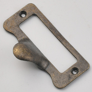 Tirador de cajón estilo antiguo de aleación de zinc, bronce, ranura rectangular para organización de cajones de gabinete - Product Image 1