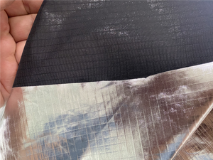 <span class=keywords><strong>Nylon</strong></span> 70D ripstop anti-uv Oxford lona de algodón poliéster impreso a prueba de agua brillante silicona recubierta plata película tienda tela - Product Image 5