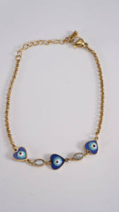 18K altın kaplama paslanmaz çelik emaye şeytan göz bileklik kalp Charm Trendy zarif tasarım özelleştirilebilir sevgililer hediye kadınlar - Product Image 4