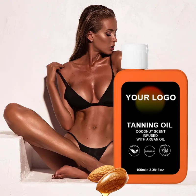 Usine Offre Spéciale OEM Marque privée Huile de bronzage solaire hydratante Huile de bronzage naturelle pour le corps et le visage