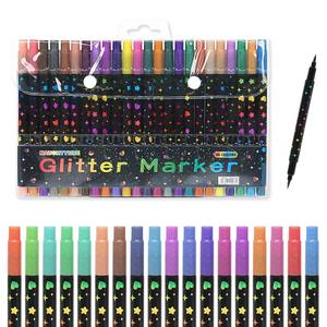 96 Rotuladores de Doble Punta con Purpurina de Colores Diferentes para Manualidades, Colorear, Dibujar y Regalos - Product Image 5