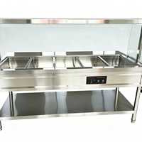 Chauffe-Plats Commercial de Haute Qualité à Bain-Marie du Fabricant, Équipement de Cuisine, Vitrine Réfrigérée Électrique pour Aliments