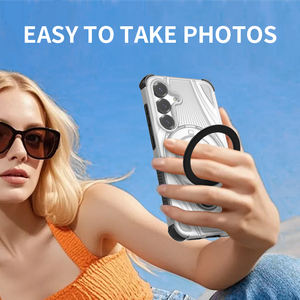 Funda <span class=keywords><strong>de</strong></span> Teléfono <span class=keywords><strong>de</strong></span> Lujo con Anillo <span class=keywords><strong>de</strong></span> Carga Inalámbrica, TPU+PC, Antigolpes, Diseño Moderno, Personalizable, para <span class=keywords><strong>Samsung</strong></span> S25 - Product Image 4