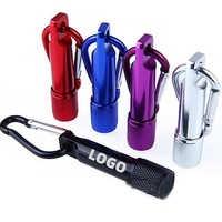 Mini lampe torche LED ultra-lumineuse porte-clés en aluminium, torche de poche étanche IPX4 avec mousqueton pour la sécurité nocturne et promotionnelle