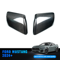 Accessoires Extérieurs pour Voiture Es Car, Revêtement en Fibre de Carbone Réelle, Accessoires pour Voiture Américaine, Rétroviseur avec Lumière pour Mustang 2024