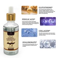 Sérum visage blanchissant au collagène sérum anti-âge de soin de la peau de marque privée correcteur de taches sombres en or 24 carats