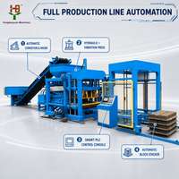 Ligne de production automatique de briques en béton à pression hydraulique, équipement de formage de blocs de bordure à commande PLC et motorisé par moteur vibrant
