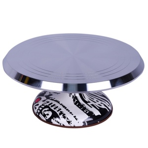 12in Aluminium Alloy Non-slip Rotating Revolving Baking Supplies Cake Decorating Tools Cake Stand Turntable With Rubber Bottom - Product Image 6