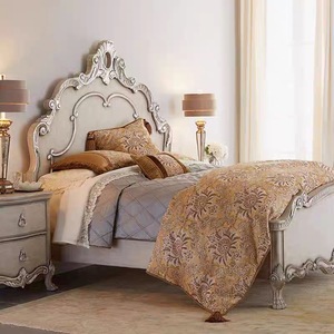 Französisches Vintage-Holzbett mit Schnitzereien, 1,8-Meter-Doppelbett für Schlafzimmer, Europäischer Stil, Anpassbar. - Product Image 2