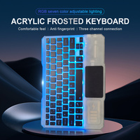 Nouveau clavier mécanique sans fil en acrylique, mini clavier ultra fin rétroéclairé, coloré, portable, 2,4 GHz