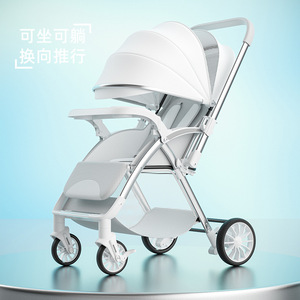 Cochecito de bebé bidireccional - ligero, con una vista impresionante. Adecuado para sentarse o acostarse. Cochecito de empuje manual para niños - Product Image 5
