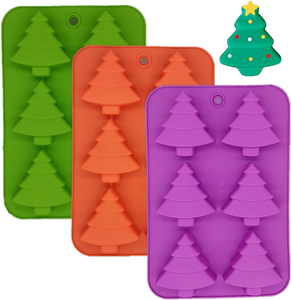 Christmas Tree <b>Silicone</b> Mold Christmas Chocolate Cake Molds Holiday Christmas Tree Candy <b>Baking</b> Fondant Molds Christmas - Product Image 1