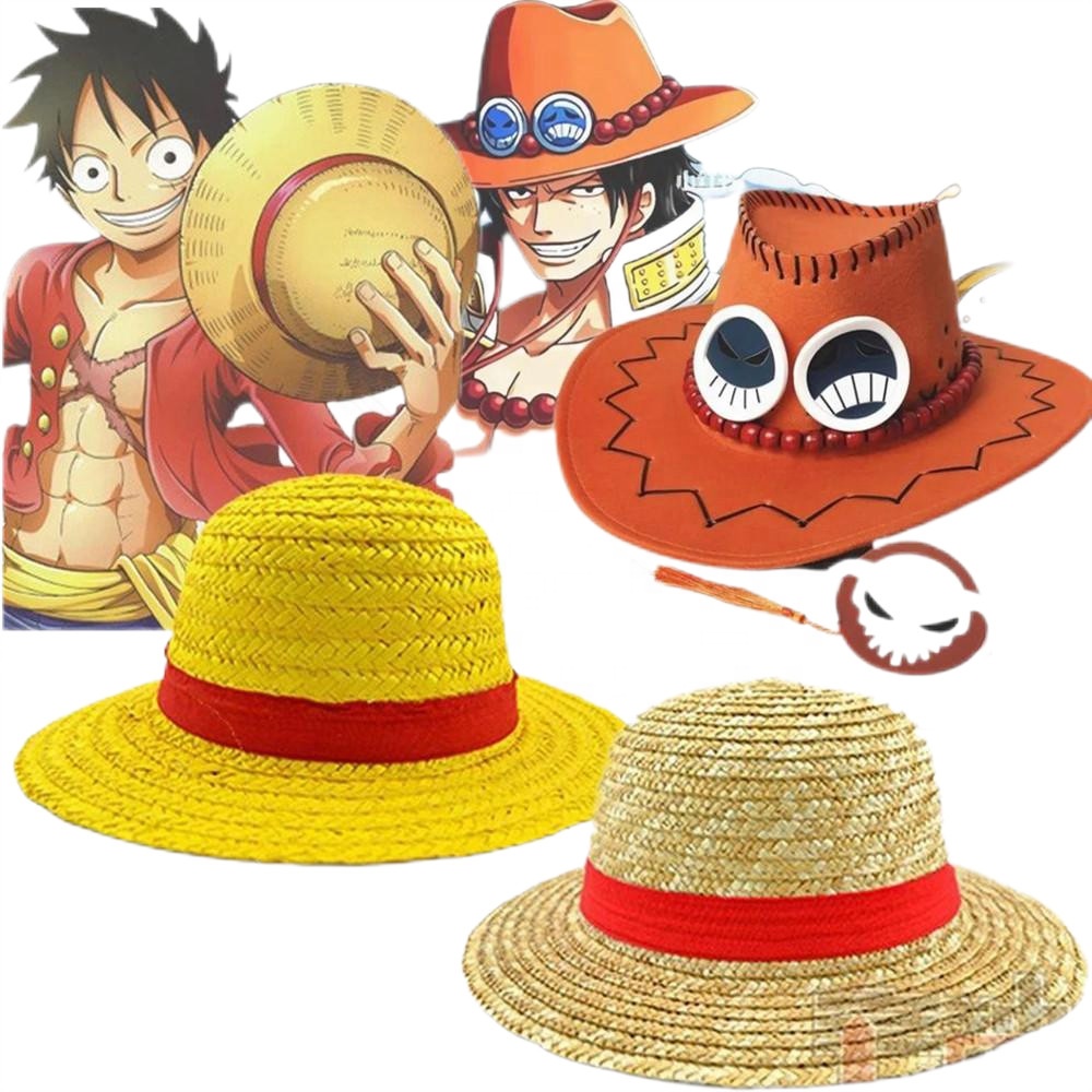 2 Phong Cách 2 Kích Thước Hot Nhật Bản Luffy Mũ Rơm Ace Mũ Cao Bồi Phim Hoạt Hình Kem Chống Nắng Cosplay Cổ Chuỗi Mũ Anime Cho Người Lớn Trẻ Em