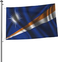 Expédition rapide Nouvelle bannière de drapeau numérique imprimée pour l'amitié entre les États-Unis et les Îles Marshall, 3x5 pieds, pour décorations extérieures