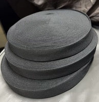 Bandes élastiques tricotées personnalisées en gros, polyester avec caractéristique durable, livraison rapide pour les textiles de maison, sacs, couleurs blanc et noir