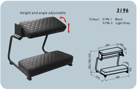 Repose-pieds ergonomique réglable à 2 niveaux pour bureau et maison