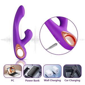 Atacado USB Recarregável Mulheres Mini Vibrador Elétrico 10 Freqüência Excitação Soft Silicone Portátil Vibrador Massageador - Product Image 4