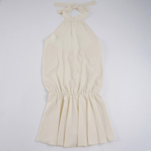 เดรสสั้นทรงเอเข้ารูป คอวี สายคล้องคอ โชว์หลัง เซ็กซี่ ผ้าระบายอากาศ เอวธรรมชาติ สำหรับผู้หญิง รุ่นใหม่ล่าสุด - Product Image 2