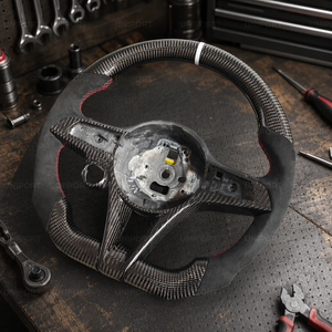 Volant modifié en fibre de carbone, cuir Alcantara avec indicateur LED pour Alfa Romeo Giulia Stelvio - Product Image 2