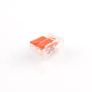 221-412 Lever-Nuts 2 Conductor Compact Splicing Connectors 12-24 AWG Electric Cable Terminal Block Transparent Wire Connector